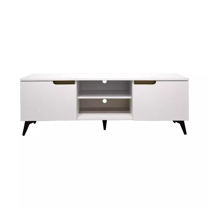 Έπιπλο τηλεόρασης Kemvio pakoworld  sonoma-λευκό 120x38x44εκ