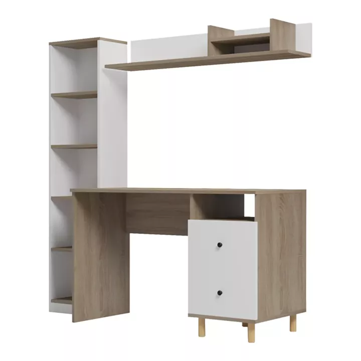 Σύνθεση γραφείου Kontor pakoworld sonoma-λευκό 120x50x160εκ
