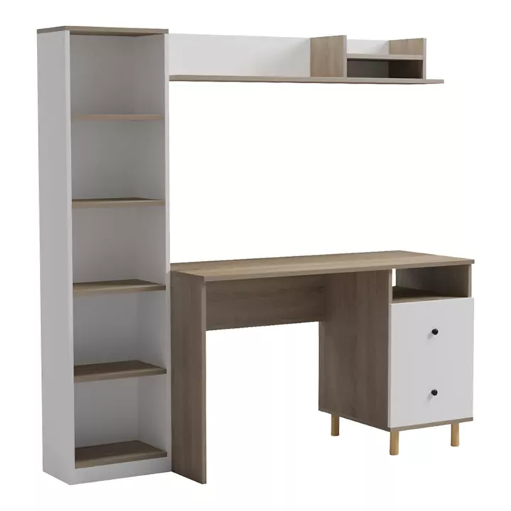 Σύνθεση γραφείου Kontor pakoworld sonoma-λευκό 120x50x160εκ