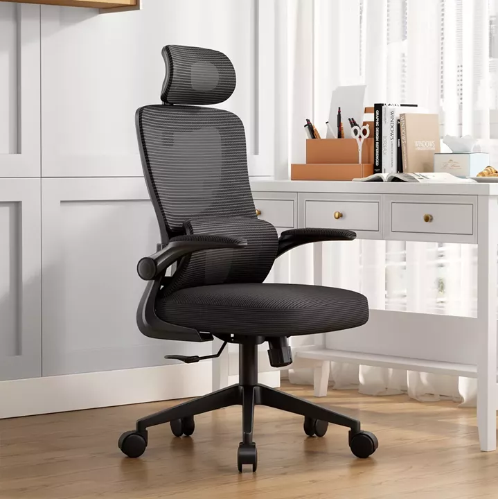 ΚΑΡΕΚΛΑ ΓΡΑΦΕΙΟΥ KESI HM1222.01 ΜΑΥΡO MESH & PP 52x50x122Υεκ.