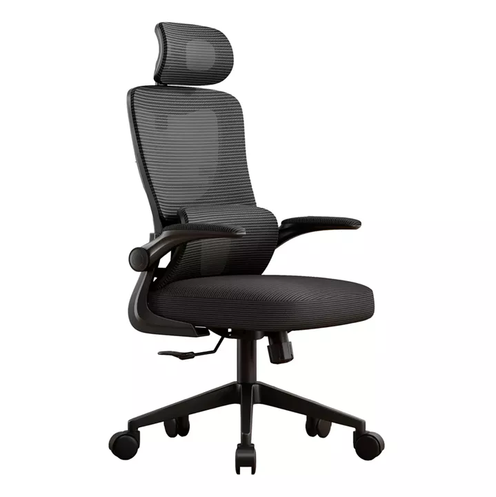 ΚΑΡΕΚΛΑ ΓΡΑΦΕΙΟΥ KESI HM1222.01 ΜΑΥΡO MESH & PP 52x50x122Υεκ.