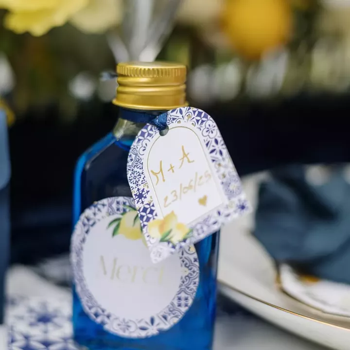 Beauty Home 10 Ετικέτες Χάρτινες “Dolce Vita” – Μπλε, Λευκό και Χρυσό