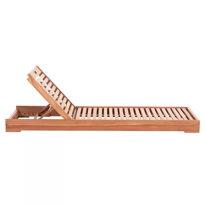 SUNLOUNGER WITHOUT CUSHIONS CHET HM6160 TEAK WOOD IN NATURAL 200x65x13Hcm.