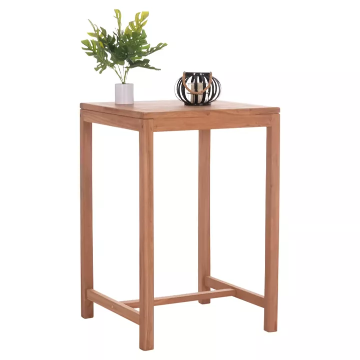 BAR SQUARE TABLE PRESSCOT HM18113 TEAK WOOD IN NATURAL COLOR 70x70x105Hcm.