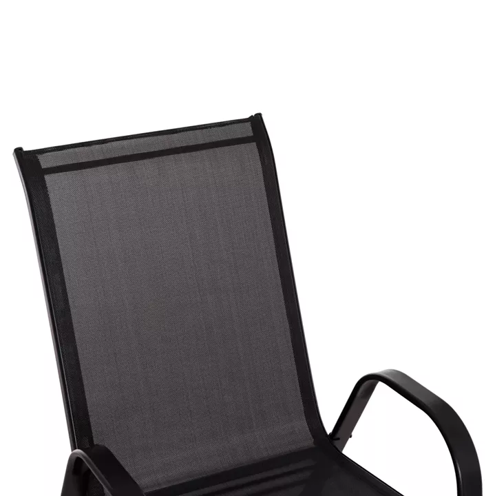 ΣΕΤ ΤΡΑΠΕΖΑΡΙΑΣ 5ΤΜΧ ADAM HM10896.03 ΤΡΑΠΕΖΙ 120x70εκ & 4 ΠΟΛΥΘΡΟΝΕΣ--ΜΑΥΡΟ
