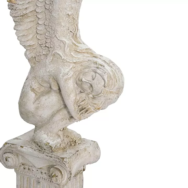 Artekko Statue Διακοσμητικό Γλυπτό από Μαγνήσιο σε Λευκή Πατίνα (30x32x95.5)cm