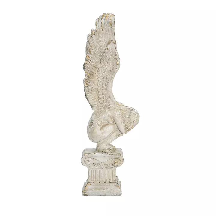 Artekko Statue Διακοσμητικό Γλυπτό από Μαγνήσιο σε Λευκή Πατίνα (30x32x95.5)cm