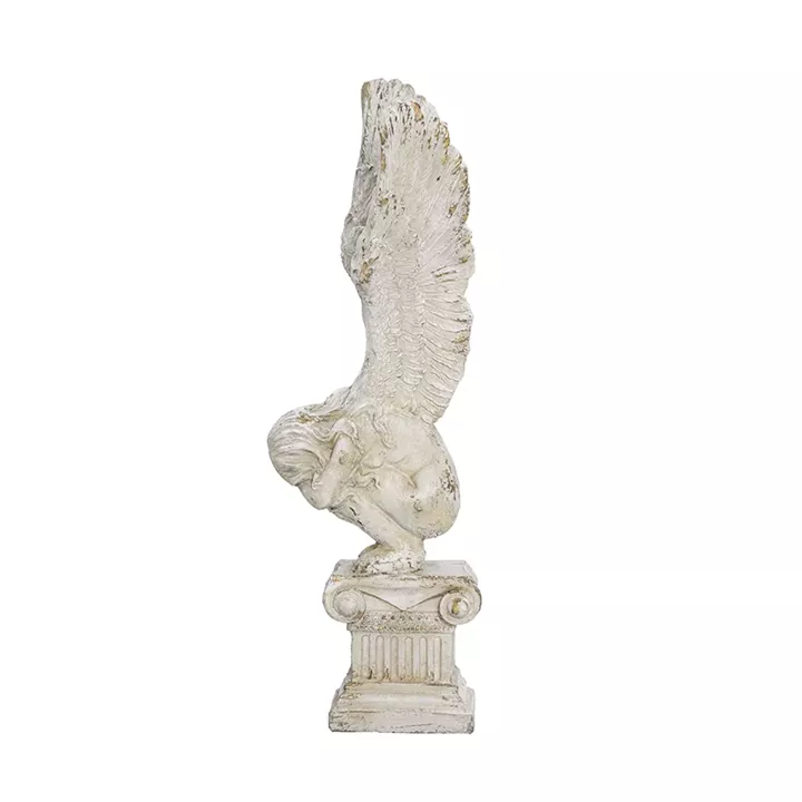 Artekko Statue Διακοσμητικό Γλυπτό από Μαγνήσιο σε Λευκή Πατίνα (30x32x95.5)cm