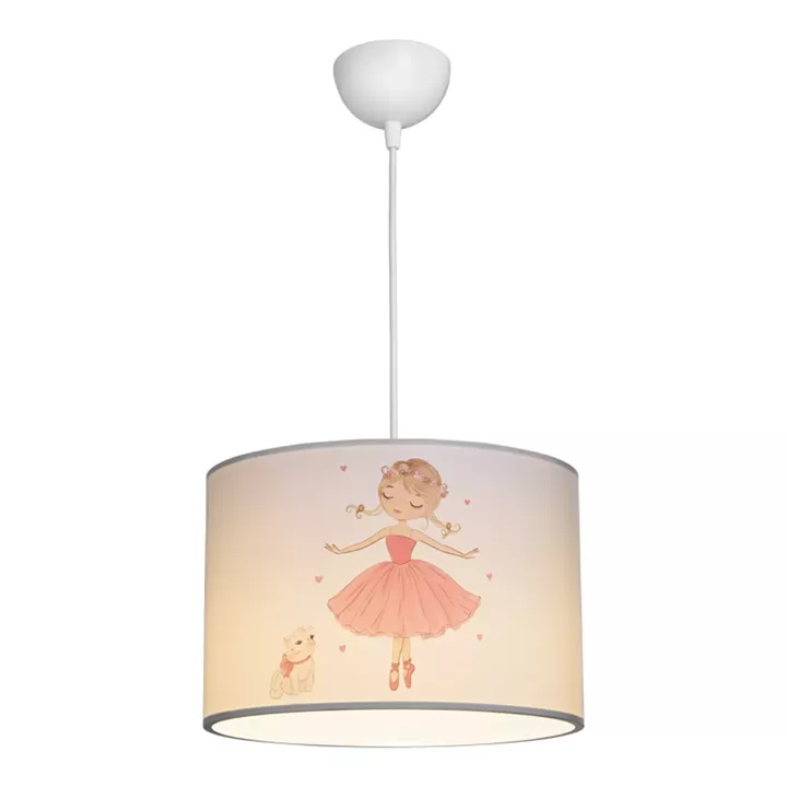Παιδικό φωτιστικό οροφής Ballerina pakoworld led E27 πολύχρωμο PVC Φ30x20εκ