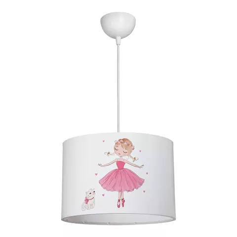 Παιδικό φωτιστικό οροφής Ballerina pakoworld led E27 πολύχρωμο PVC Φ30x20εκ
