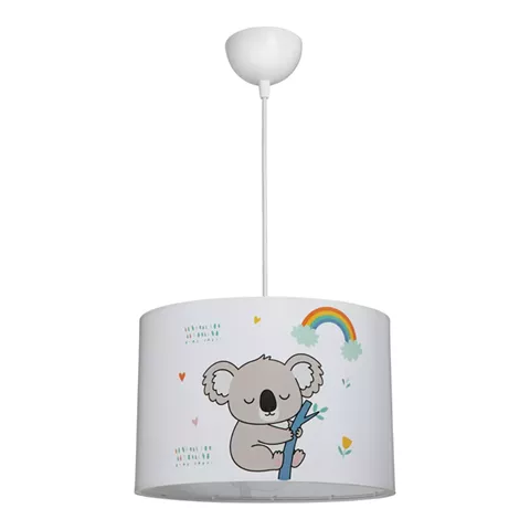 Παιδικό φωτιστικό οροφής Koala pakoworld led E27 πολύχρωμο PVC Φ30x20εκ