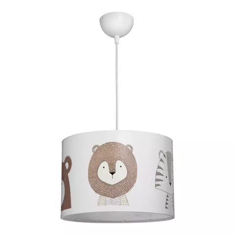 Παιδικό φωτιστικό οροφής Safari pakoworld led E27 πολύχρωμο PVC Φ30x20εκ