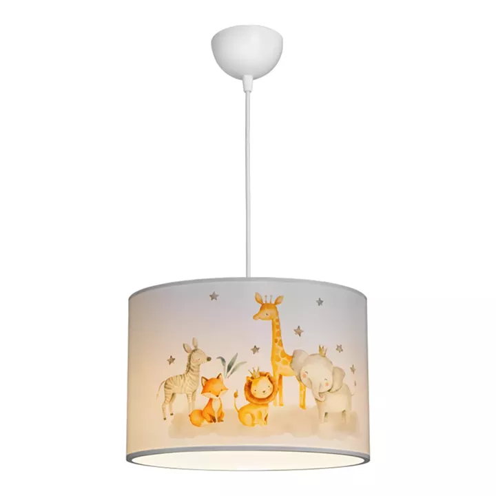 Παιδικό φωτιστικό οροφής Tots pakoworld led E27 πολύχρωμο PVC Φ30x20εκ