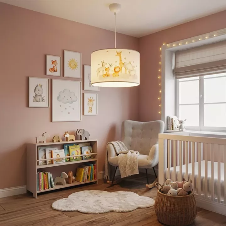 Παιδικό φωτιστικό οροφής Tots pakoworld led E27 πολύχρωμο PVC Φ30x20εκ