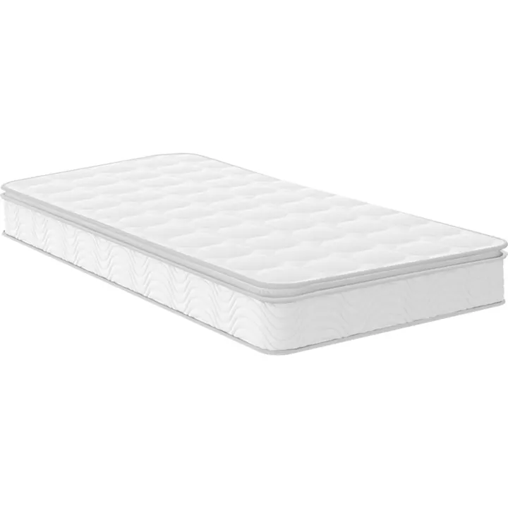 Bed with mattress Mago-Perfecto pakoworld fabric ecru 100x200cm