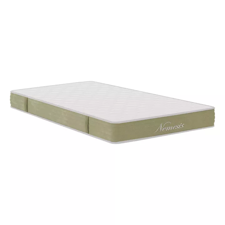 Bed with mattress and storage space Molito-Nemesis pakoworld velvet ecru 120x200cm