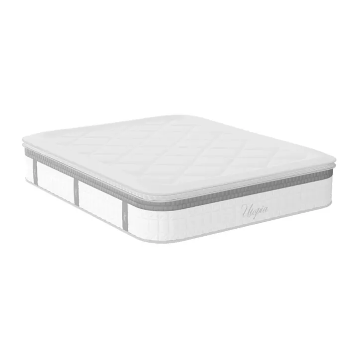 Bed with mattress Nevil-Utopia pakoworld PU black 150x200cm