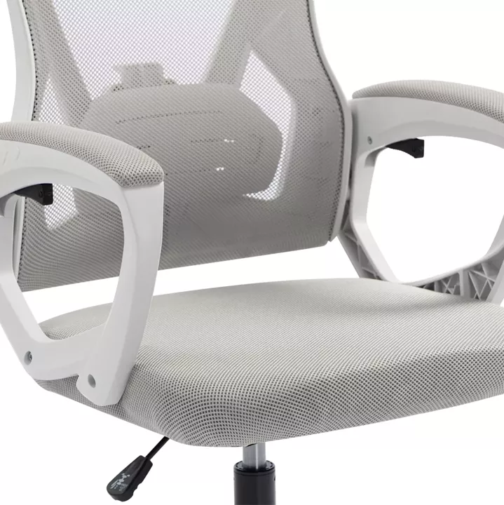 ΚΑΡΕΚΛΑ ΓΡΑΦΕΙΟΥ SALAS HM1223.02 P.P. ΛΕΥΚΟ-ΓΚΡΙ MESH ΥΦΑΣΜΑ 60x60x118-128Υεκ