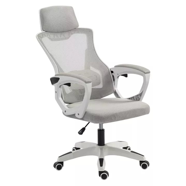 ΚΑΡΕΚΛΑ ΓΡΑΦΕΙΟΥ SALAS HM1223.02 P.P. ΛΕΥΚΟ-ΓΚΡΙ MESH ΥΦΑΣΜΑ 60x60x118-128Υεκ