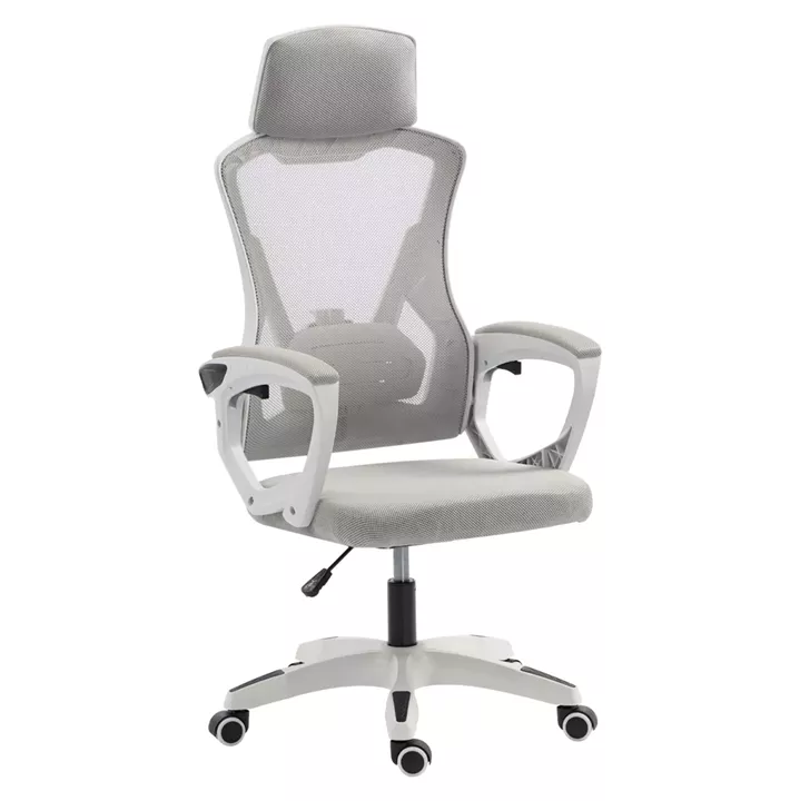 ΚΑΡΕΚΛΑ ΓΡΑΦΕΙΟΥ SALAS HM1223.02 P.P. ΛΕΥΚΟ-ΓΚΡΙ MESH ΥΦΑΣΜΑ 60x60x118-128Υεκ