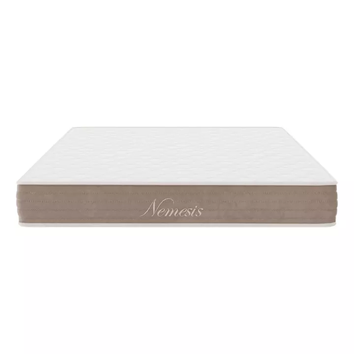 Bed with mattress Nevil-Nemesis Pakoworld PU white 150x200cm