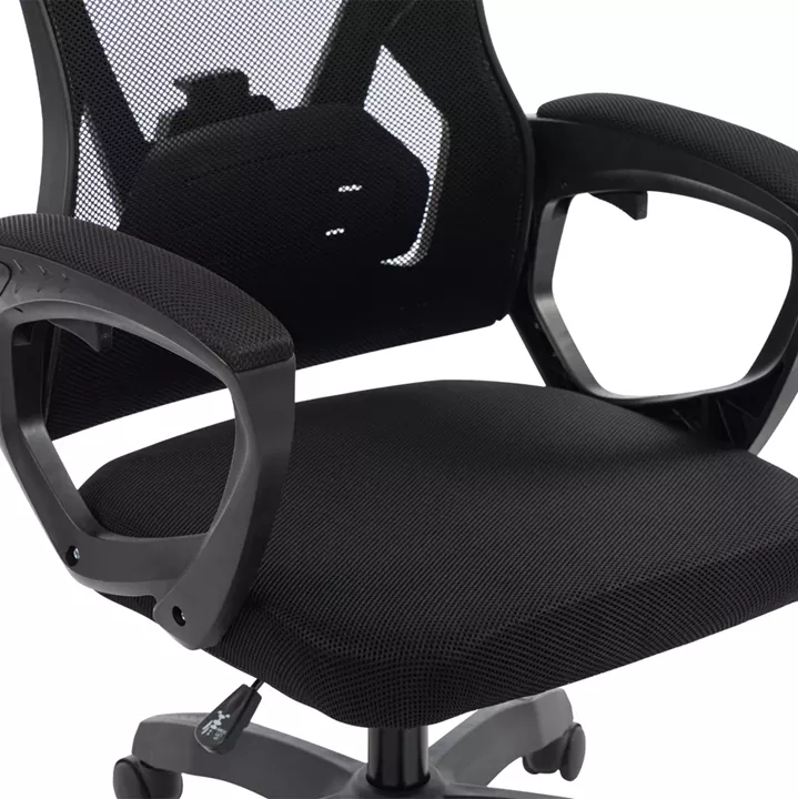 ΚΑΡΕΚΛΑ ΓΡΑΦΕΙΟΥ SALAS HM1223.01 ΠΟΛΥΠΡΟΠΥΛΕΝΙΟ & MESH--ΜΑΥΡΟ 60x60x118-128Υεκ