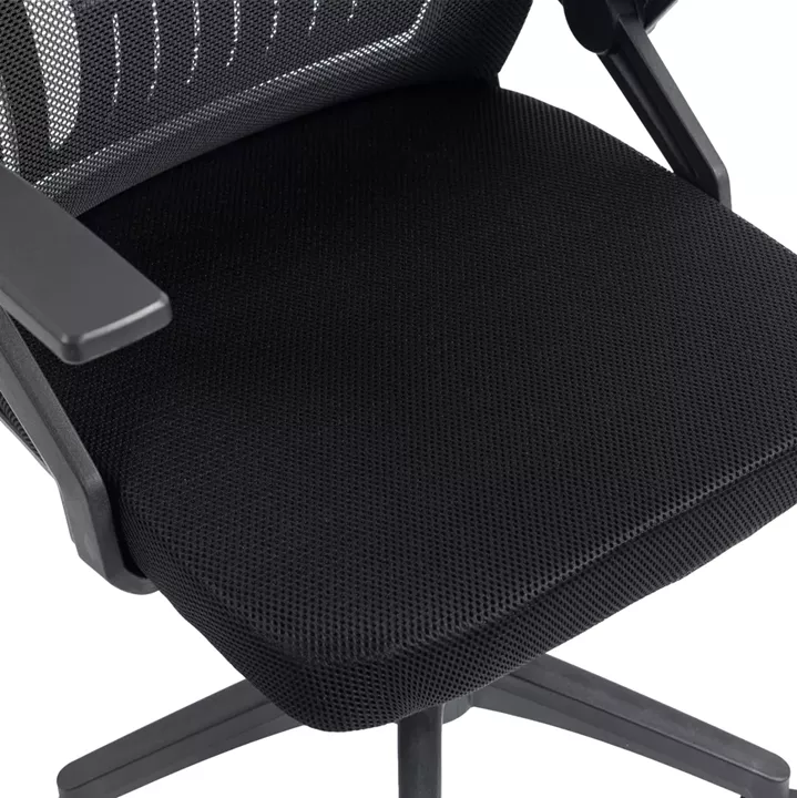 ΚΑΡΕΚΛΑ ΓΡΑΦΕΙΟΥ ZENITH HM1225.01 PP & MESH ΥΦΑΣΜΑ--ΜΑΥΡΟ 60x60x92-100Υεκ
