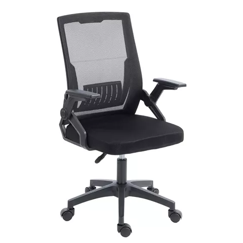 ΚΑΡΕΚΛΑ ΓΡΑΦΕΙΟΥ ZENITH HM1225.01 PP & MESH ΥΦΑΣΜΑ--ΜΑΥΡΟ 60x60x92-100Υεκ