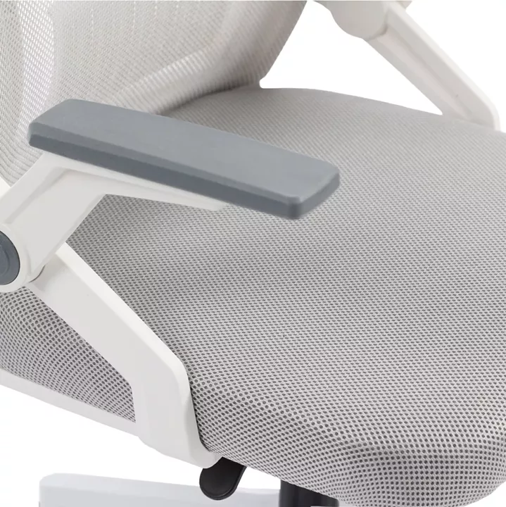 OFFICE CHAIR ZENITH HM1225.02 POLYPROPYLENE IN WHITE--MESH IN LIGHT GREY 60x60x92-100Hcm