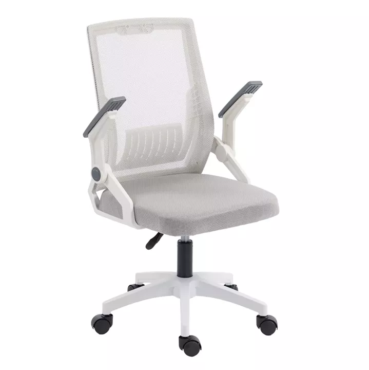 OFFICE CHAIR ZENITH HM1225.02 POLYPROPYLENE IN WHITE--MESH IN LIGHT GREY 60x60x92-100Hcm