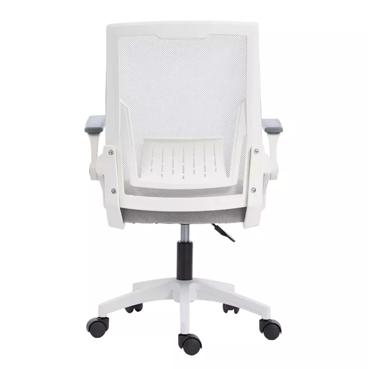 OFFICE CHAIR ZENITH HM1225.02 POLYPROPYLENE IN WHITE--MESH IN LIGHT GREY 60x60x92-100Hcm