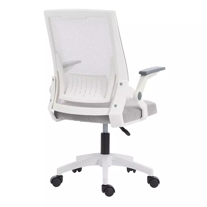OFFICE CHAIR ZENITH HM1225.02 POLYPROPYLENE IN WHITE--MESH IN LIGHT GREY 60x60x92-100Hcm