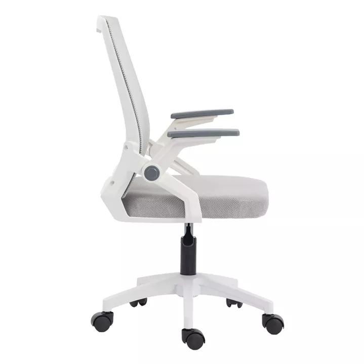 OFFICE CHAIR ZENITH HM1225.02 POLYPROPYLENE IN WHITE--MESH IN LIGHT GREY 60x60x92-100Hcm