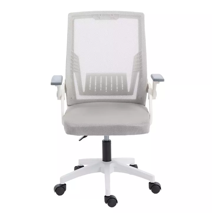 OFFICE CHAIR ZENITH HM1225.02 POLYPROPYLENE IN WHITE--MESH IN LIGHT GREY 60x60x92-100Hcm
