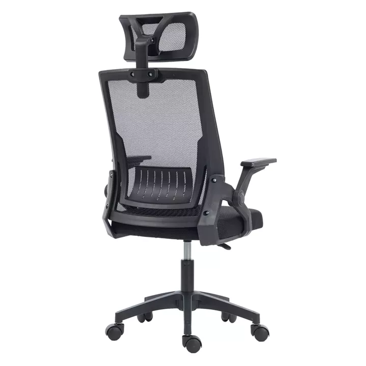 ΚΑΡΕΚΛΑ ΓΡΑΦΕΙΟΥ MATRON HM1226.01 ΜΑΥΡO PP & MESH ΥΦΑΣΜΑ 47x47x128Υεκ