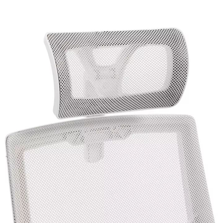 OFFICE CHAIR MATRON HM1226.02 WHITE PP--LIGHT GREY MESH FABRIC 47x47x128Hcm.