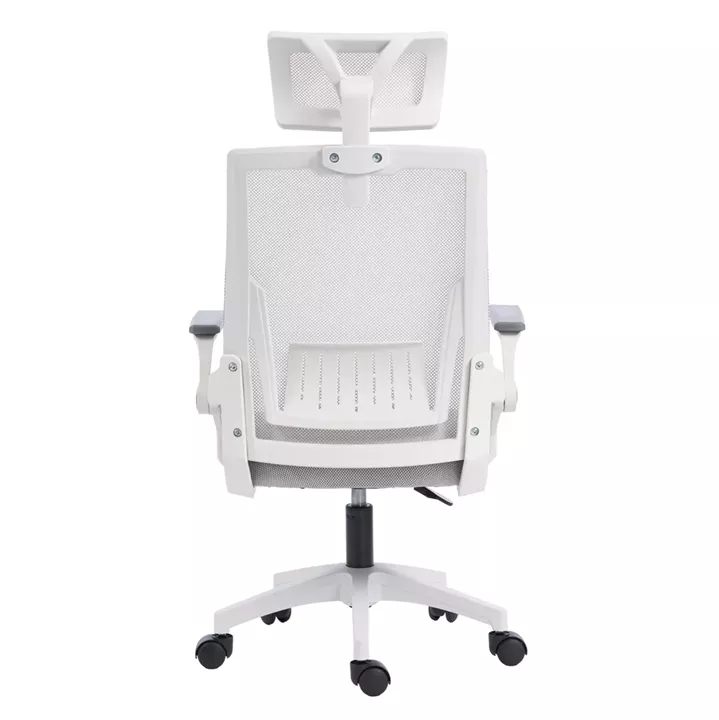 OFFICE CHAIR MATRON HM1226.02 WHITE PP--LIGHT GREY MESH FABRIC 47x47x128Hcm.