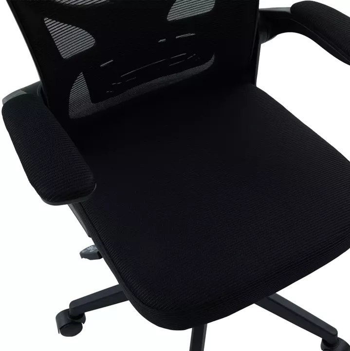 ΚΑΡΕΚΛΑ ΓΡΑΦΕΙΟΥ FLOATER HM1230.01 ΜΑΥΡO MESH & PP 62x62x106-116Υεκ