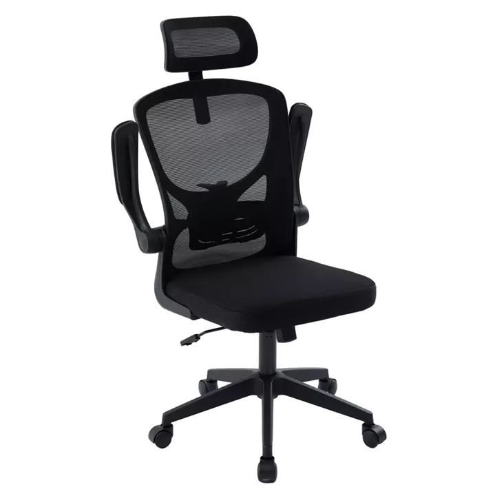 ΚΑΡΕΚΛΑ ΓΡΑΦΕΙΟΥ FLOATER HM1230.01 ΜΑΥΡO MESH & PP 62x62x106-116Υεκ