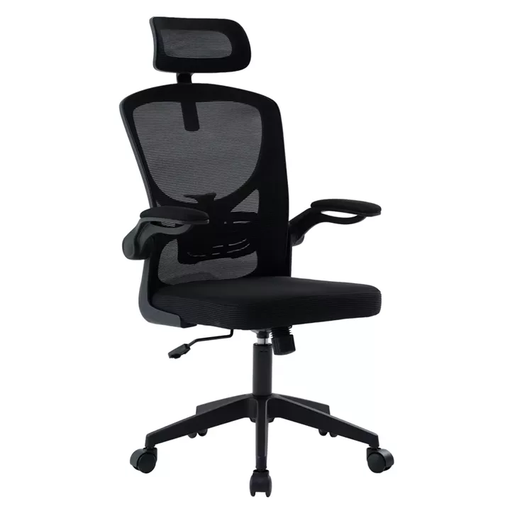 ΚΑΡΕΚΛΑ ΓΡΑΦΕΙΟΥ FLOATER HM1230.01 ΜΑΥΡO MESH & PP 62x62x106-116Υεκ