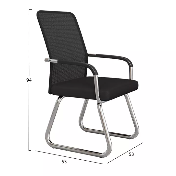 ΚΑΡΕΚΛΑ ΕΠΙΣΚΕΠΤΗ STED HM1232.01 ΜΑΥΡO MESH--ΠΟΔΙΑ/ΜΠΡΑΤΣΑ ΧΡΩΜΙΟΥ 55x59x89Υεκ