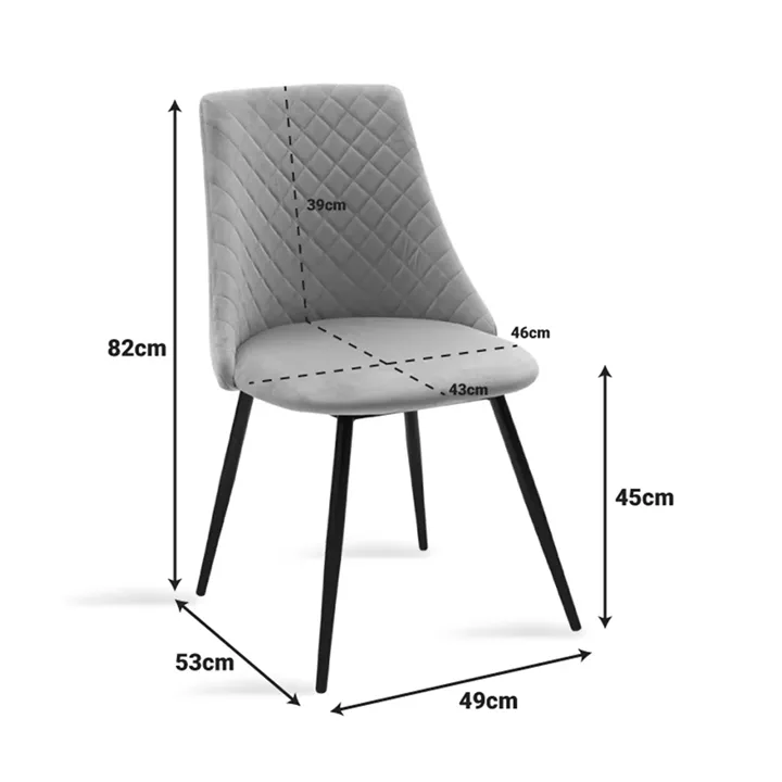 Chair Giselle pakoworld velvet rotten apple-leg black