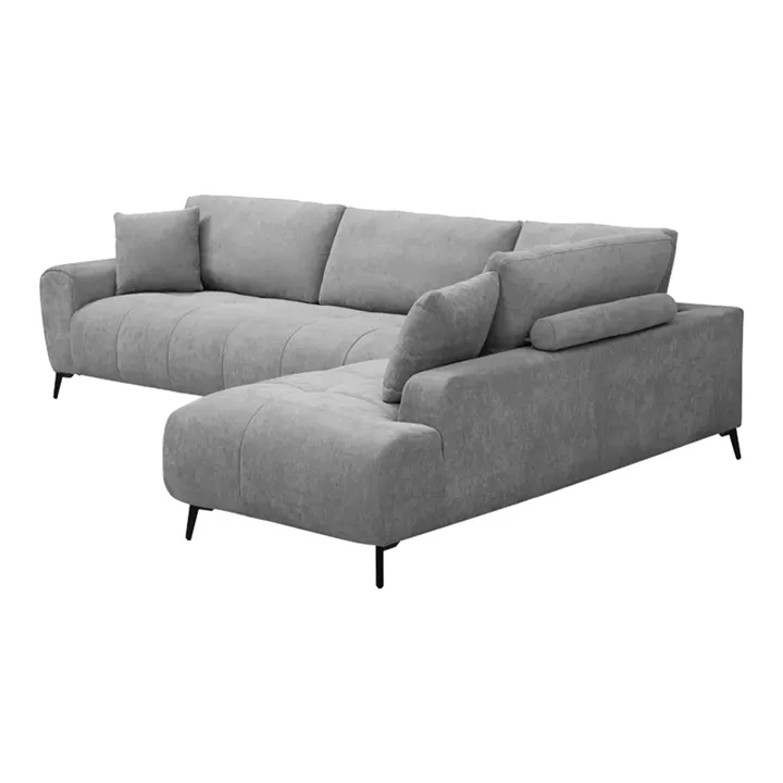 Corner sofa Veneto pakoworld left corner grey fabric 298x208x85cm