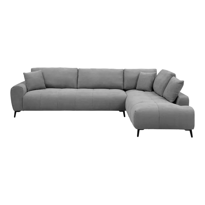 Corner sofa Veneto pakoworld left corner grey fabric 298x208x85cm