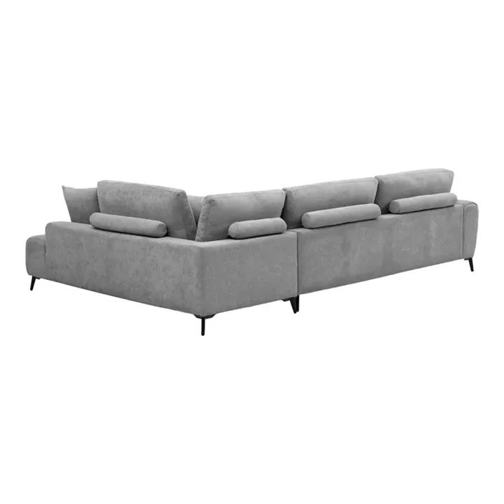 Corner sofa Veneto pakoworld left corner grey fabric 298x208x85cm
