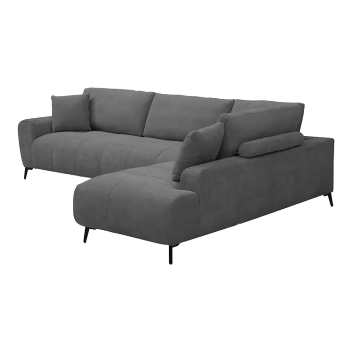 Corner sofa Veneto pakoworld left corner anthracite fabric 298x208x85cm