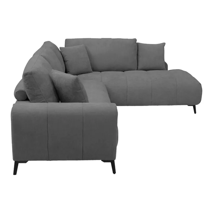 Corner sofa Veneto pakoworld left corner anthracite fabric 298x208x85cm
