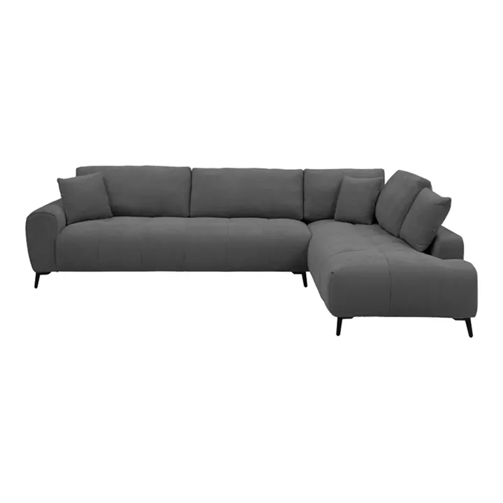Corner sofa Veneto pakoworld left corner anthracite fabric 298x208x85cm