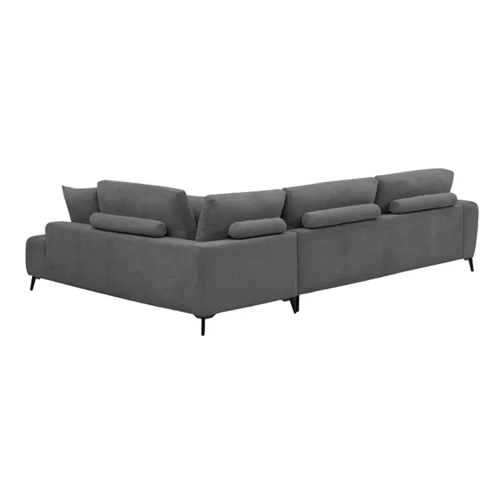 Corner sofa Veneto pakoworld left corner anthracite fabric 298x208x85cm
