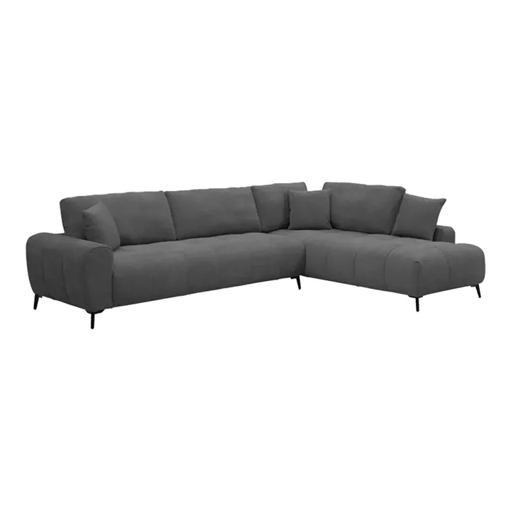 Corner sofa Veneto pakoworld left corner anthracite fabric 298x208x85cm
